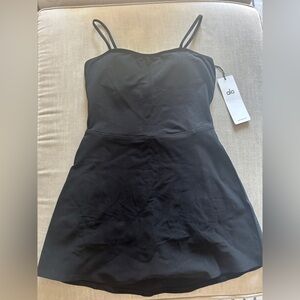 ALO Yoga Alosoft Courtside Tennis Dress Black